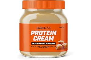 BioTechUSA Protein Cream | Pasta do smarowania o smaku solonego karmelu | bezglutenowa | bez oleju palmowego, 400 g, Słony karmel