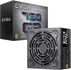 EVGA SuperNOVA 750 G3, 80 Plus Gold 750W, Fully Modular, Eco Mode with New HDB Fan, Includes Power ON Self Tester, Compact 150mm Size, Power Supply 220-G3-0750-X3