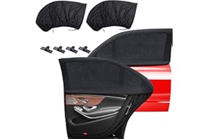 AIXIMA Sonnenschutz Auto Baby, 2 Stück Auto Seitenfenster Schatten,Kinder Doppelseitiges UV Schutz Autofenster Sonnenschutz, Reduziert Wärme und UV-Strahlung,für 98% der Autos,SUV