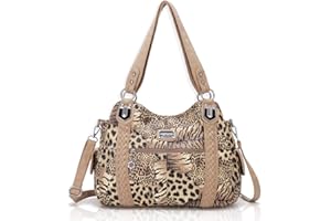 Angel Barcelo Hobo Fashion Handbags Women Spacious Shoulder Bags Washed Leather Shoulder Bag