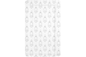BABIESWITHLOVE Deluxe Unisex Baby Waterproof Changing Mat with Raised Edges - Black & White Rockets Design