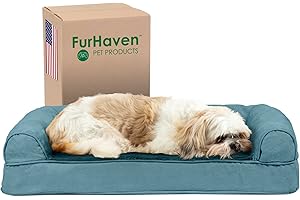 furhaven Cooling Gel Infused Memory Foam an Sofa Pet Bett für Hunde und Katzen