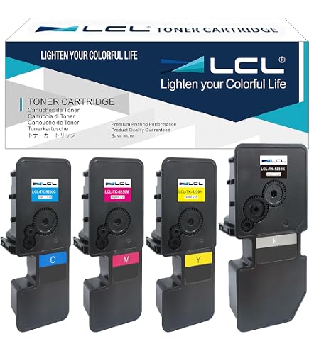 TK5230 XL Set 4 Toner Compatibili Per Kyocera ECOSYS M5521cdn/M5521cdw E P5021 – Nero, Ciano, Magenta, Giallo