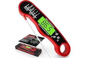 AWLKIM Instant Read Meat Thermometer for Grill and Cooking - Waterproof Fast Food Thermometer with Backlight, Digital Food Probe for Kitchen Cooking, Candy Making, Outside Gril