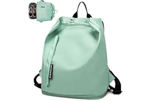 Keyck Sac à Dos Sport Garçon Fille Etanche Sac Gym avec Compartiment Chaussure y Poche Humide Petit Leger Sac Piscine Imperméable Loisir Sac d'école pour Voyage Weekend Fitness Randonnée College, Vert