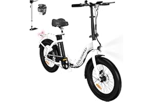 COLORWAY Vélo Électrique Urbain Pliant à Gros Pneus de 20 Pouces, Moteur 250W, Batterie 36V,15Ah/12Ah, avec Une Autonomie Maximale de 45 à 100 Km.