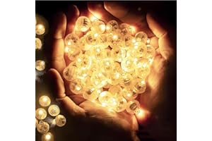 Capaneus LED Ballons Lichter, 60 Stück Ballonlichter Mini LED Licht, Leuchtkugeln Mini, LED Kugeln Klein Luftballon Lichter für Papierlaterne, Geburtstag, Hochzeit, Weihnachts Party Deko (Warmweiß)