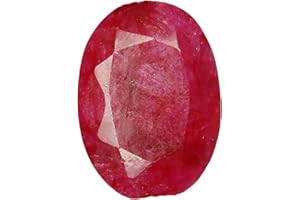 REAL-GEMS Natural Oval Cut African Pigeon Blood Red Ruby Certified Gemstone, Rich Red Ruby 15.50 Ct. Loose Gemstone