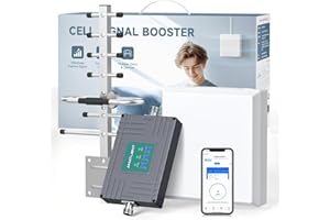 Mobilfunk Signalverstärker 4G 3G GSM Repeater für Alle Netzbetreiber O2, Deutsche Telekom - Band 1/8/20 Handy Signalverstärker Sprachanrufe und Daten - Mit Yagi-Antenne Mit Hoher Verstärkung