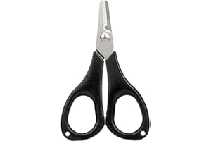Booms Fishing S01 Fishing Scissors for Braided Line, Fishing Line Cutter Saltwater and Freshwater, 4" Fishing Serrated Shears