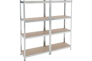 ESTEXO Étagère charge lourde Etagère d'atelier Etagère de rangement 160 x 160 x 40 cm 640 kg poids lourds