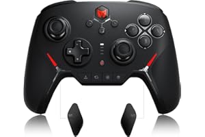 BIGBIG WON Controlador de Juego inalámbrico con Bluetooth y modo dual con cable para Switch/Lite/OLED, PC, Android, iOS, con NFC/Turbo/Giroscopio de 6 ejes/Vibración/Despierta/Función de Macro