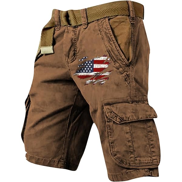Herren Cargo Shorts Kurz - Stretch Arbeitshose Mit Vielen Taschen