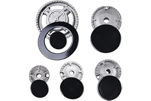 ReachMall Kochfeld-Brenner-Set, Kochgeschirr-Hut-Set, Herddeckel, Ofen-Gasherd-Brenner, Kronen-Flammenkappe für die meisten Gasherd-Brenner (flach), FD3GZ104OTA19K2AER92XQX