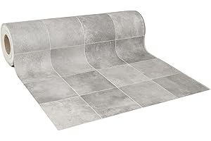 GIURI TESSUTI - Pavimento PVC BASIQ - Rivestimento in Vinile H 100cm, Venduto al Metro Lineare per Uso Residenziale Leggero - Impermeabile, Facile da Pulire, Superficie Antiscivolo (MODRAL STONE)