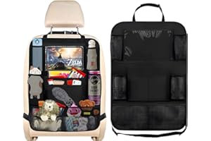 JINYOMFLY Organizer Sedile Auto Accessori da Viaggio per Bambini-Protezione Sedili Auto Bambini,Organizer Sedile Posteriore Dell'auto,Impermeabile Organizzatore Auto con Molto Spazio di Archiviazione(2 pieces)