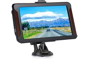 Aonerex Navigation GPS 7" avec cartes européennes britanniques 2023 pour voiture, camion, poids lourd, camping-car, POI, aler