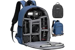 TARION Plecak na aparat fotograficzny, mały plecak na aparat fotograficzny, kompaktowy plecak na aparat fotograficzny, lekki plecak na lustrzankę z wodoszczelną ochroną przed deszczem do lustrzanek