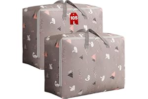 SEPSCO Borse Stoccaggio Vestiti Grande, Immagazzinamento Contenitori Armadio Sottoletto Sacco Piumone Matrimoniale Trasloco Organizer Cambio Stagione per Biancheria da letto Trapunte Cuscini Coperte