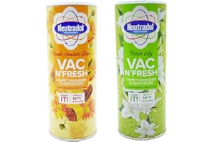 SLEEPY SKIPPER Pack of 2 Neutradol Carpet Freshener & Dedorizer Room Freshener Powder Fresh Lily & Amber Glow Freshener Carpet Freshener