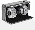 QFFL Cireuse à Chaussures Électrique Portable - Brosse à Chaussures Rechargeable Avec 5 Têtes, Polisseuse Puissante Pour Cuir Et Entretien - Doré