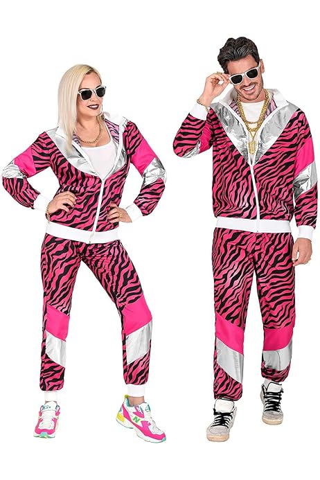 Costume Anni '80 WIDMANN MILANO - Tuta Jogging Blu, Costume Cattivo Gusto Per Feste - Foto 8