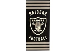 Northwest NFL Las Vegas Raiders Serviette de Plage Unisexe pour Adulte, 76,2 x 152,4 cm, Rayures