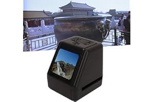 FAUOSWUK Scanner di Film e Negativi Compatto - Schermo da 2 Pollici per Negativi in Bianco e Nero photo negative scanner to digital Diapositive 135 126 110 8 mm Film- & Diascanner