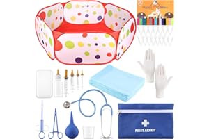 Sibosen Puppy Kitten Whelping Kit Geburtshilfsmittel für Neugeborene Welpen und Kätzchen für die Haltung von Kätzchen Hunde Katzen Fütterung Sets Supplies umfasst Whelping Halsbänder Rekord