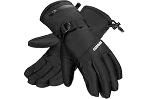 KEMIMOTO Skihandschuhe Herren Damen,wasserdichte Winterhandschuhe mit 3 Touch-Screen,Verstellbare Schnalle,Sporthandschuhe für Skifahren,Wandern,Radfahren,Hundespaziergang,Jagen