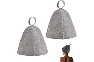 Qinsky Saunahut,2 Stücke Saunahut Filz Sauna Mütze Sauna Hut Sauna Duschhaube für Damen und Herren Filzkappe Sauna Bade