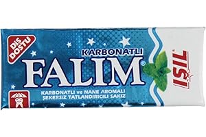Falim Sugarless Plain Gum with Carbonat and mint aromatic, 20 Pack, 100 Pieces Each