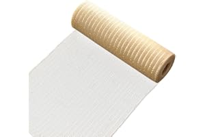 CRGANGZY Rollos de malla de Navidad de 10 yardas, cinta decorativa de malla dorada y plateada, brillante, multifuncional, suministros de decoración de fiestas