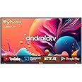 SYLVOX 75" Smart Outdoor TV for Android TV, 4K UHD 1000Nit Brightness Outdoor Television for Partial Sun, IP55 Waterproof Outside TV Share to TV, Voice Assistant, WiFi, 3 HDMI Input (Deck Pro Series)