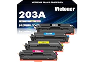 VICTONER 203A 203X MFP M281fdw Toner: für HP 203A 203X Color Laserjet Pro MFP M281fdw M281fdn M254dw M281cdw M280nw M254nw M254dn M281 M254 CF540A CF540X CF541A CF542A CF543A Schwarz Cyan Gelb Magenta