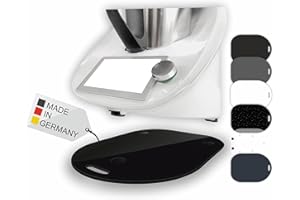 MANSCHIN-LASERDESIGN Premium Gleitbrett für den Thermomix - TM5 & TM6 - Hochwertiger Gleiter aus Premium Acrylglas - MADE IN GERMANY (Schwarz Hochglanz)