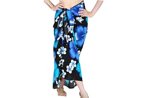 CHAINUPON Womens Beach Pareos Sarong Sheer Long Swimsuit Cover Ups Bikini Wrap Skirt