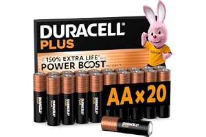DURACELL Plus AA Alkaline-Batterien (20 Stück) 1.5V, LR06 | Bis zu 150% längere Lebensdauer mit POWER BOOST Actives - Ga