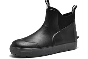 GemChve Gummistiefel Herren,Gartenschuhe herren Kurze,Chelsea Boots Damen,Arbeitsschuhe Gummistiefel Halbhoch,Deckstiefel​ Wasserdicht Rutschfest Geeignet Regentag Reisen Angeln 40-46EU