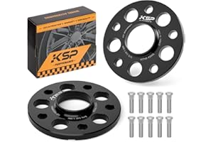 KSP PERFORMANCE KSP 12mm Wheel Spacers 5x114.3 Compatible with Lexus TC XB ES300 GS300 IS250 LS400 RC300 Camry Highlander Tacoma, 1/2" 5x4.5 Hubcentric Wheel Adapters with Hub Bore 60.1mm, Forged Rim Black 2PCS
