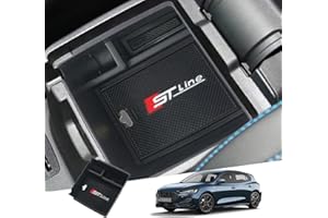 GAFAT Fo-rd Focus MK4 / Kuga MK3 ST Line 2018-2024 2025 Contenitore Portaoggetti Console Centrale, Focus MK4 ST Line Kuga 3 Portaoggetti Braccioli, Compatibile con Ford Focus MK4 Accessori (Nero1)