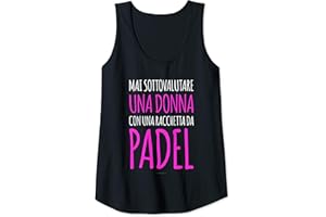 LUMOMIX Donna Canottiera sportiva Divertente Sottovalutare Donna Padel Canotta