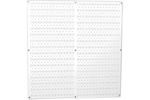 Wall Control 30-P-3232W Confezione di Pannelli forati in Metallo Bianco