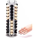 Peak Coffee Capsule Holder Stand Compatible for 60 Nespresso Original Line Pods Revolving Tower Rack Dispenser for Storage & 
