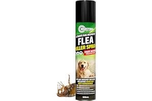 InsectoKil Flea Spray for The Home | Professional Strength Aerosol Household Flea Spray, Flea Killer for Home - Use on Carpets, Pet Beds & Home Furniture - Kills Fleas, Larvae & Eggs (300ml)