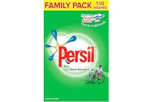 Persil Family Size Bio Washing Powder - 130 Washes - Laundry Cleaning Detergent - Cleans Tough Stains Even in a Quick Wash.