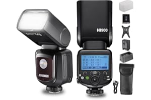 JINBEI Hi-900 Flash 80Ws GN60 1/8000s HSS, batteria al litio 2500 mAh, tempo di riciclaggio da 0,05 a 1,5 s, artiglio universale per C/N/F/O