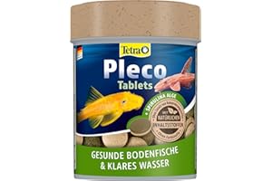 Tetra Pleco Tablets – Alimento rico en nutrientes para todos los peces de fondo herbívoros (p. ej., siluros), bote con 275 comprimidos