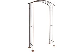ESTEXO Rosenbogen Rankhilfe Kletterhilfe Rost Metall Rosenspalier Torbogen Bogen Spalier (120 cm)