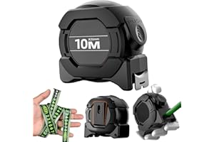 ChicSoleil Ruban à mesurer en acier fluorescent,Mètre ruban rétractable en acier inoxydable fluorescent 10 m Dark Night，Nouveaux Mètre ruban fluorescents autobloquants